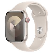 Apple Watch Series 9 GPS + Cellular Aluminium Case With Sport Band S/M ( Starlight,45 mm )