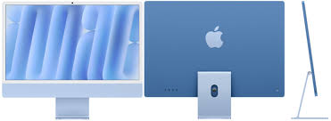 Apple iMac Retina 4.5K Display M1 Chip With 8 Core GPU Mac OS, MGPK3HN/A ( Blue-8GB-256GB )