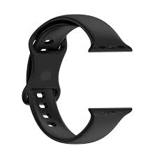 BlueBuilt Silicone Watch Strap Black for Apple Watch 44-45-46mm ( Black )