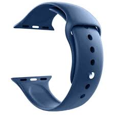 BlueBuilt Silicone Watch Strap Blue for Apple Watch 44-45-46mm  ( Blue )