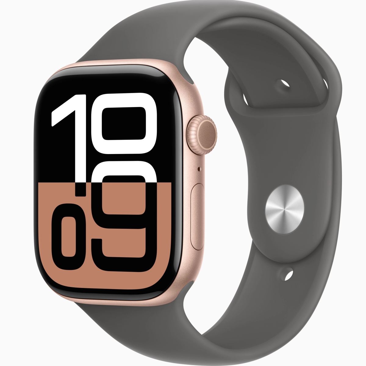 Apple Watch Series 10 GPS Silver Aluminium Case with Sport Band S/M ( Silver,46 mm )