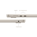 Apple MacBook Air M3 Chip With 8 Core CPU and 10 Core GPU Mac OS Laptop, 15.3 inch MRYT3HN/A ( Starlight,8GB-512GB ) 5
