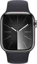 Apple Watch Series 9 GPS + Cellular Graphite Stainless Steel Case With Sport Band S/M ( Midnight,41 mm ) 2