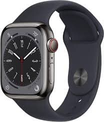 Apple Watch Series 9 GPS + Cellular Graphite Stainless Steel Case With Sport Band S/M ( Midnight,41 mm ) 1