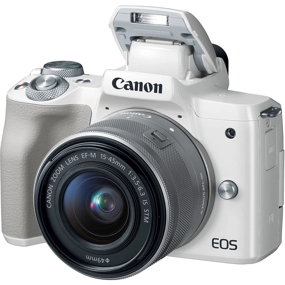 Canon EOS M50 Mark II  Mirrorless Camera STM Lens ( White,15-45mm ) 